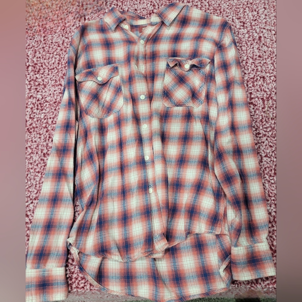 Button Down Plaid Long Sleeve